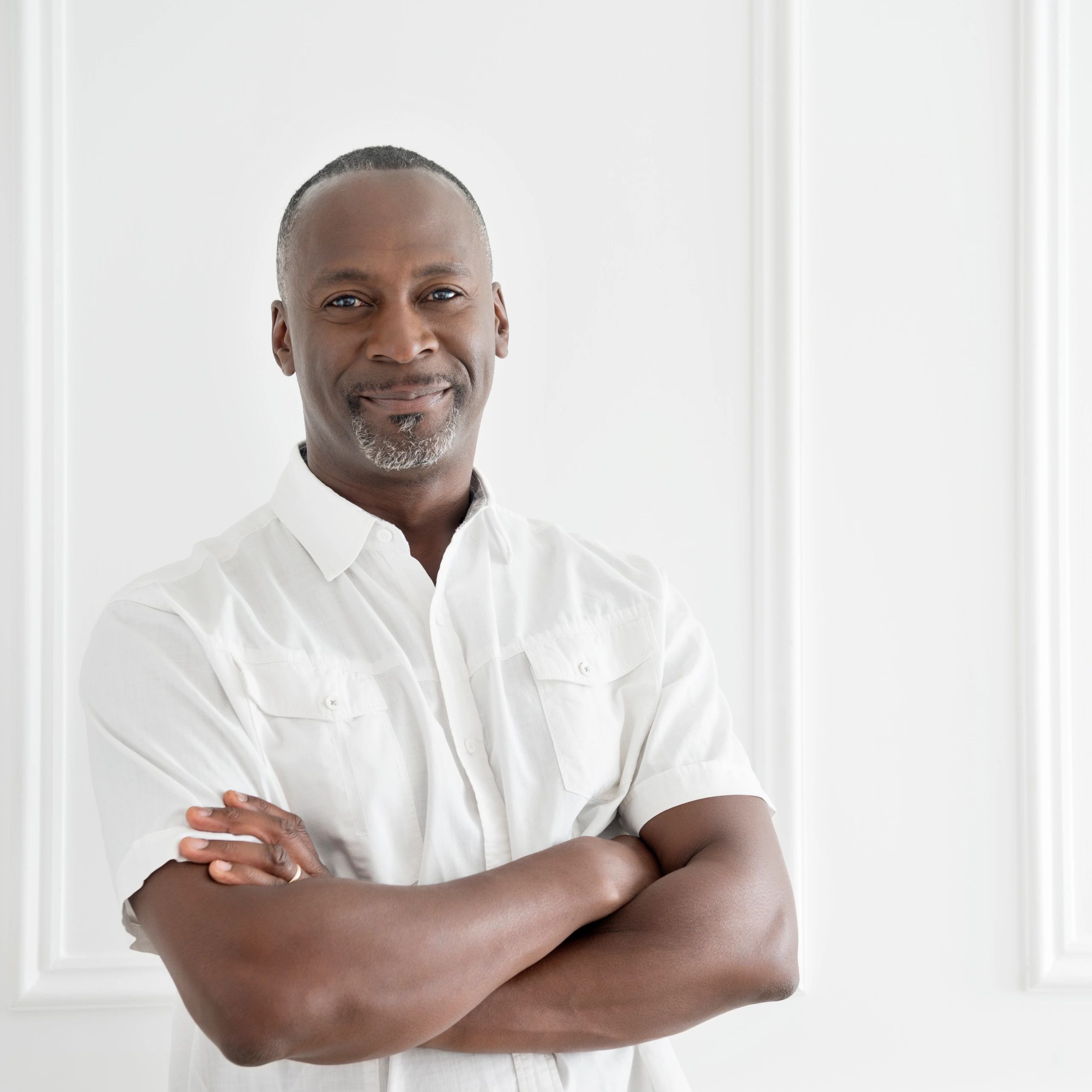 Smiling homeowner portrait
